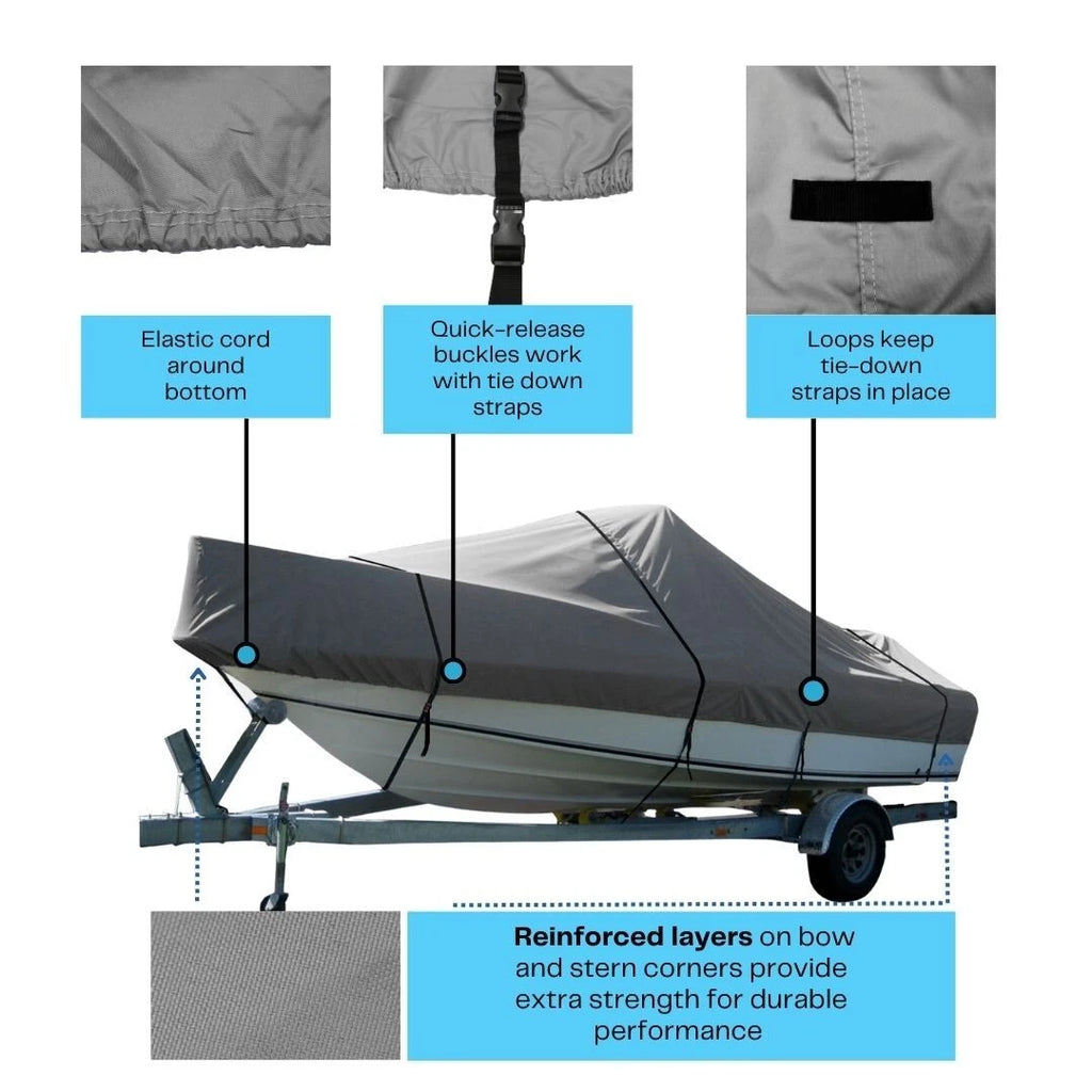 Heavy Duty Waterproof Boat Cover for Sun Ray Mirage 25 (Pro)