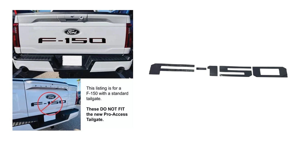 Tailgate Letter Inserts Gray Replacement for 2021–2025 Ford F-150