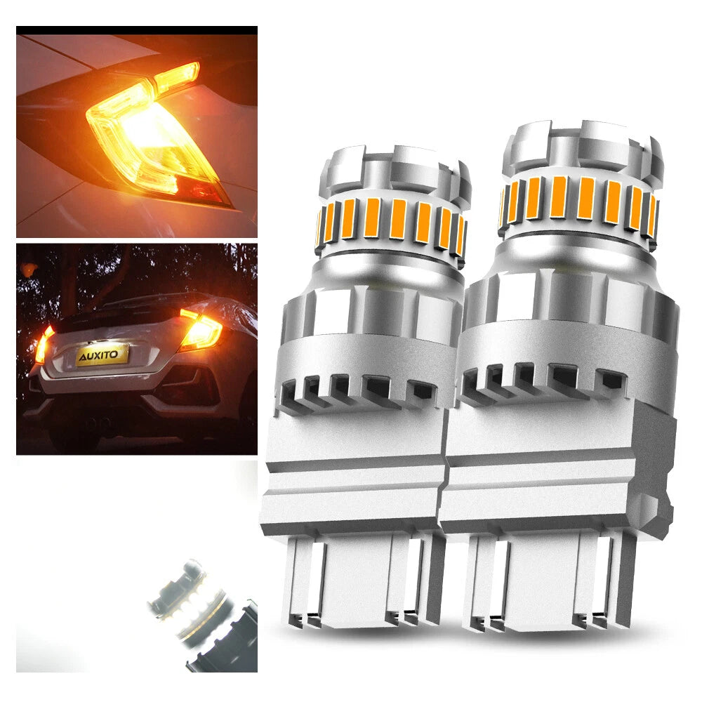 2X AUXITO Amber 3157 LED Turn Signal Parking Corner Light Bulbs for