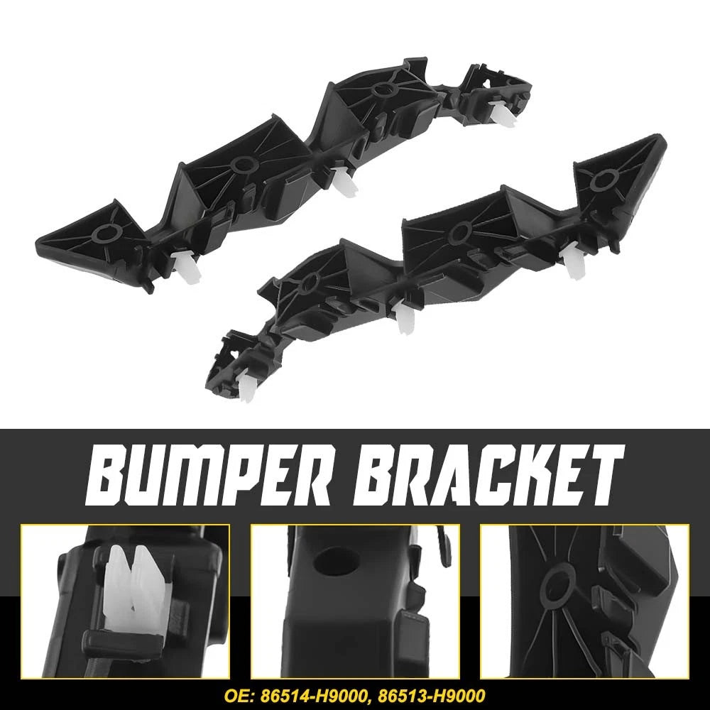 Set of 2 LH & RH Front Bumper Retainer Brackets for 2018-2020 Kia Rio