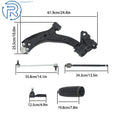 Set of 12 Front Lower Control Arms Tie Rods Sway Bar Kit for Honda CR-V (2007–2011)