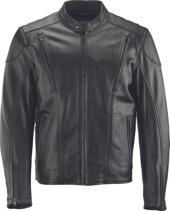 Kuryakyn River Road Race Leather Jacket for Powersports (XL, Black)