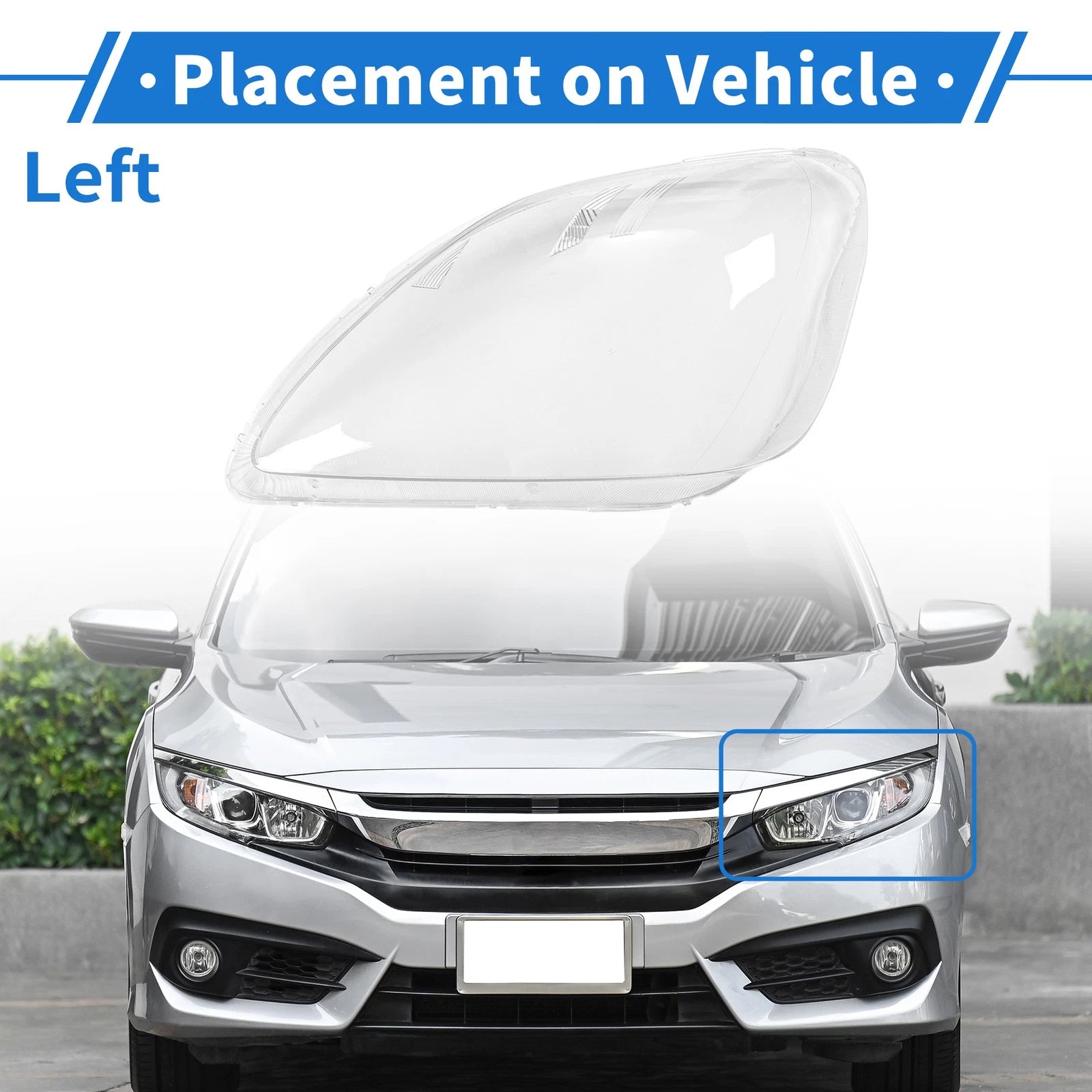 Headlight Lens Cover for Honda CR-V (2005–2006) PC Clear