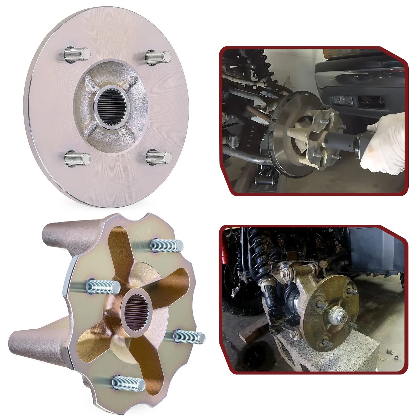 Rear Left Right Wheel Hub for Yamaha Kodiak 400 450 4x4 (2005–2006) YFM400F/450F