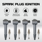 4X Ignition Coil & Iridium Spark Plug for Toyota Tacoma (2000–2004) UF323