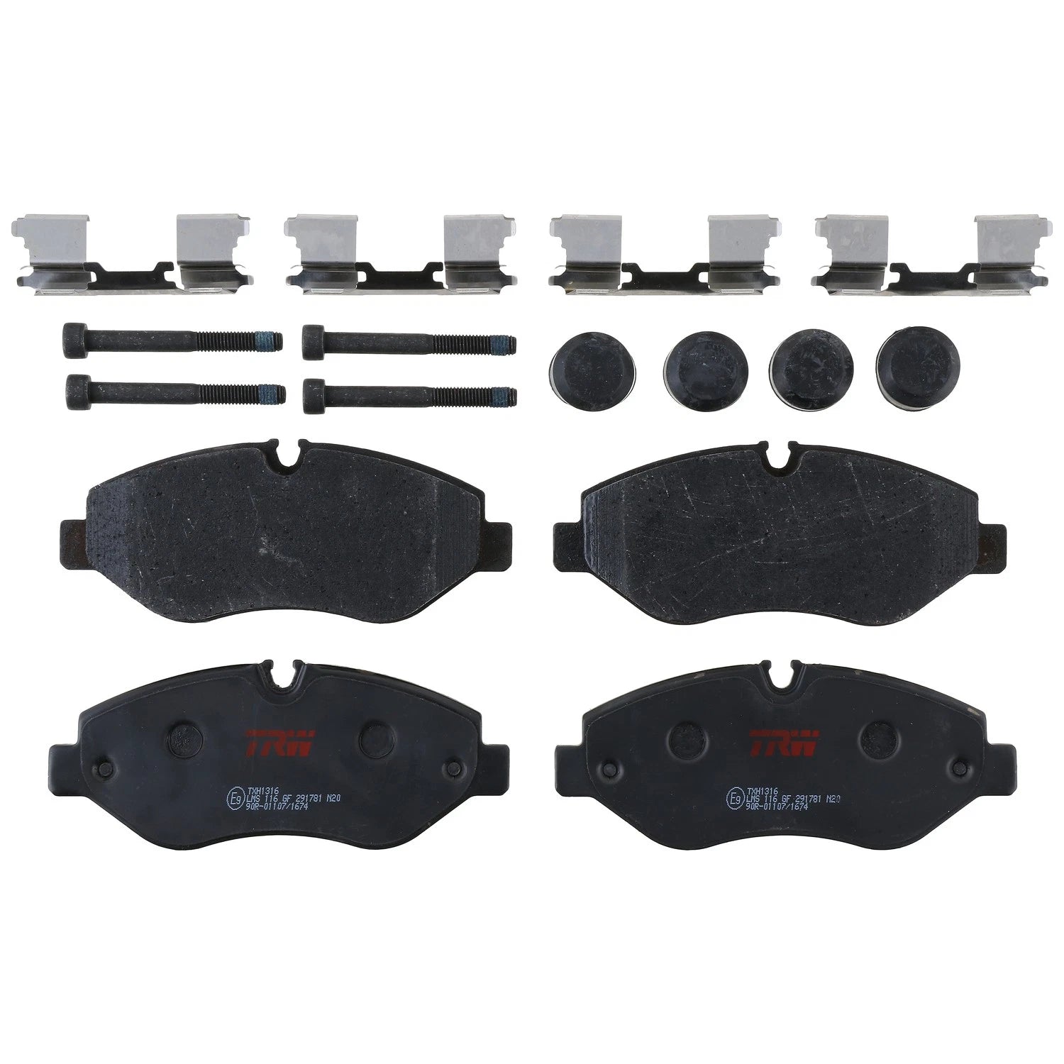Set of 4 Front Disc Brake Pads for Mercedes Sprinter 2500 (2010–2018)