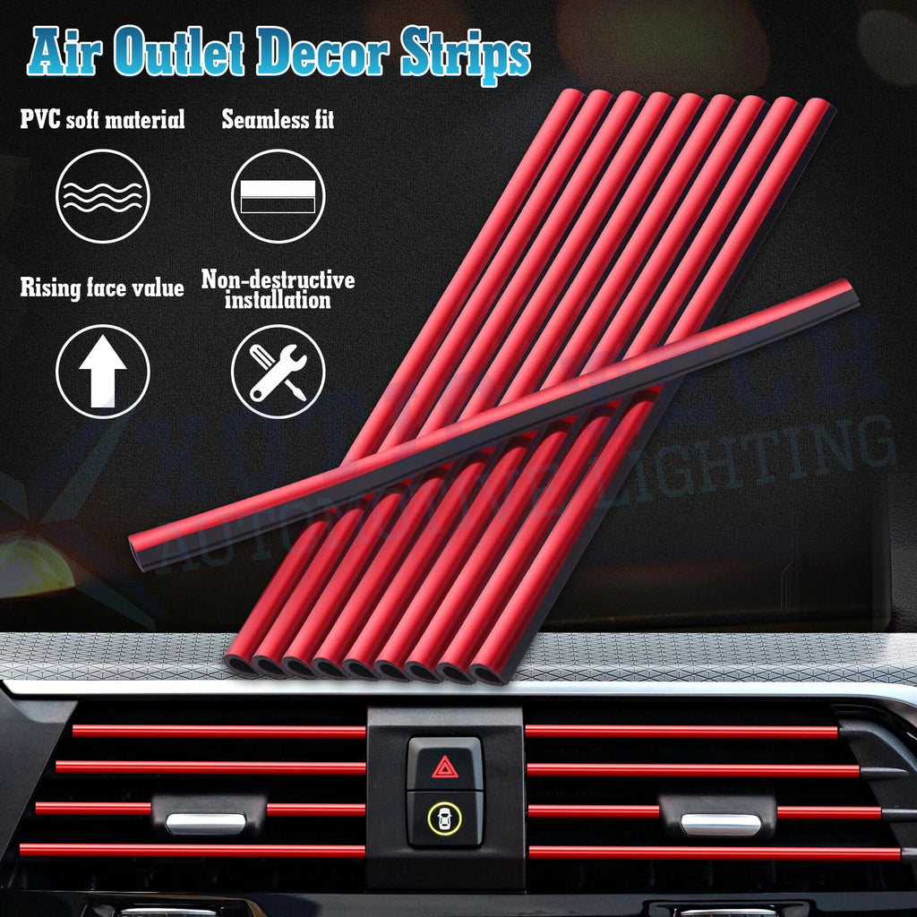 Glossy Red Anti-scratch AC Air Outlet Vent Cover for Dodge Challenger (2008-2023)