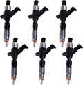 6X Fuel Injector 095000-5550 for Hyundai Excavator Mighty (5.9L)