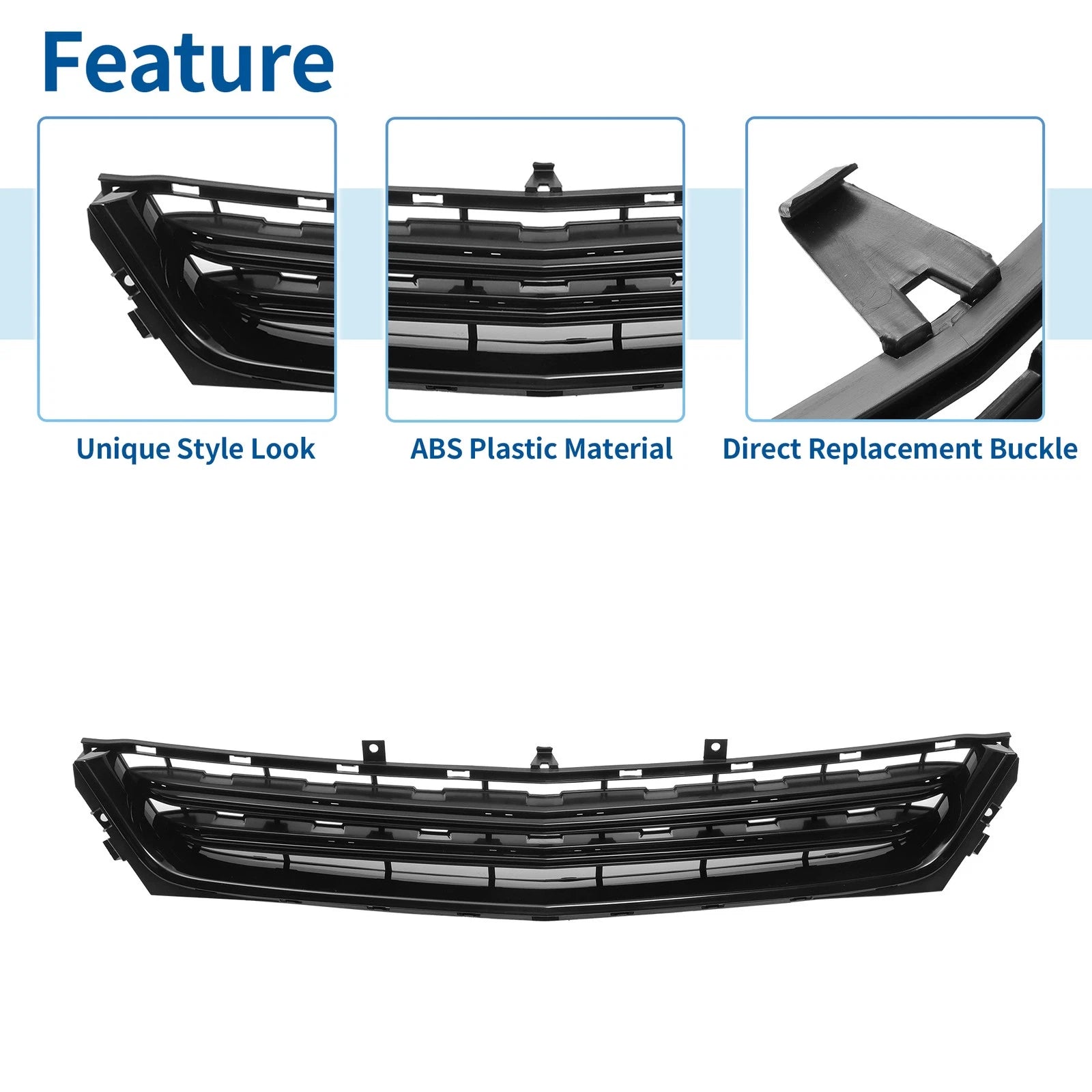 Front Lower Bumper Grille for Chevrolet Impala (2014–2020) No.23455348 Black