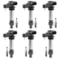 Set of 6 Denso Ignition Coils & Iridium Spark Plugs for Aura CTS SRX Torrent Vue (2006–2009)