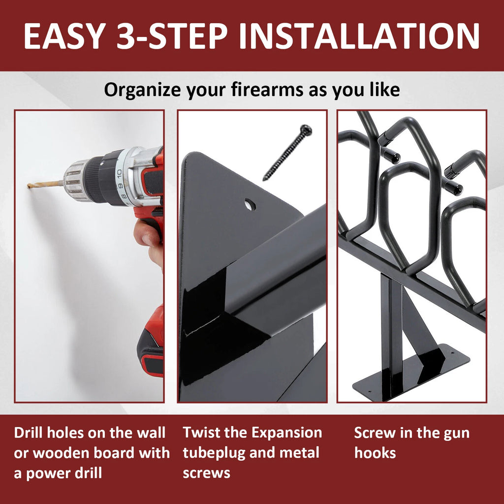 Gun Rack for Vertical Carbine and Shotgun Display (Universal)