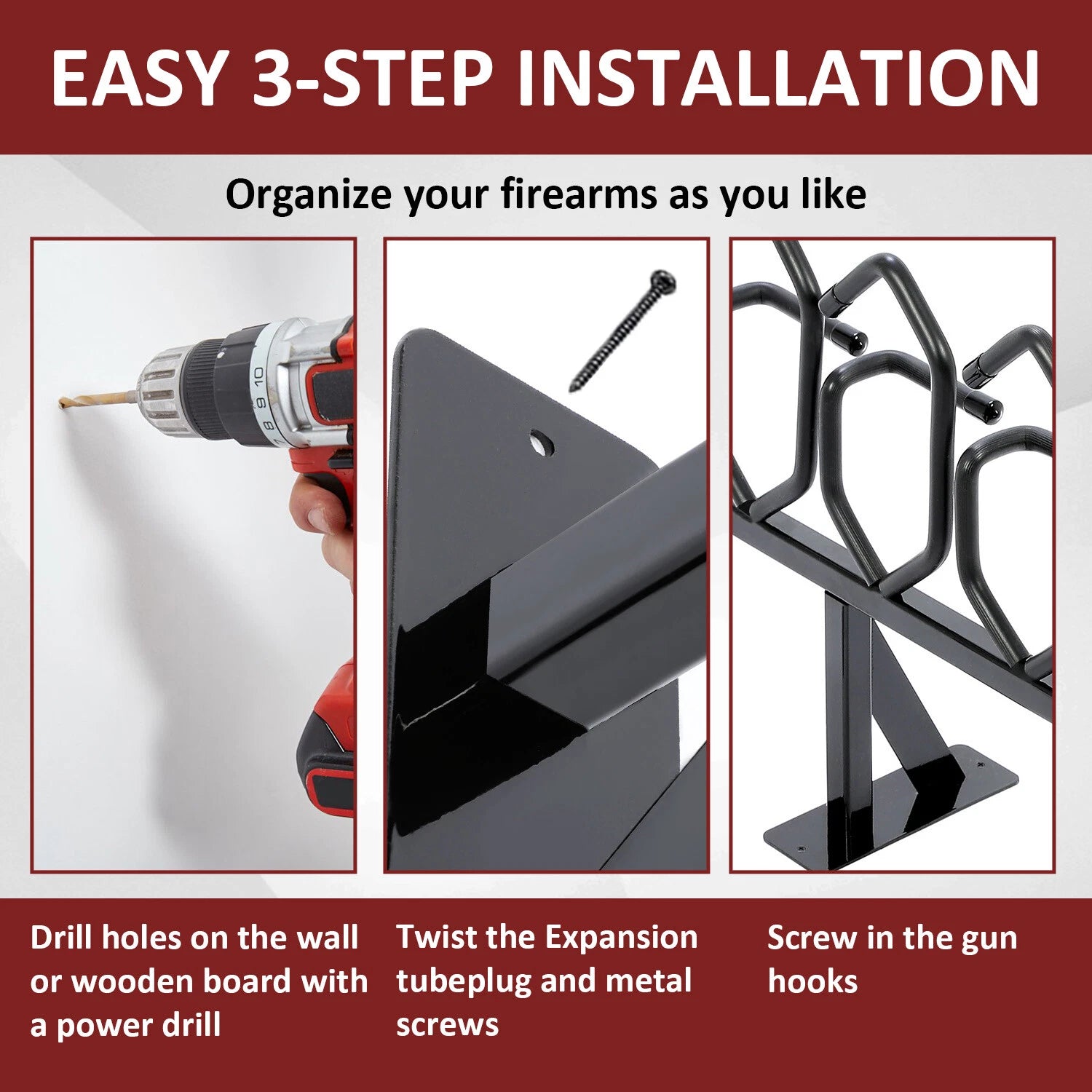 Gun Rack for Vertical Carbine and Shotgun Display (Universal)