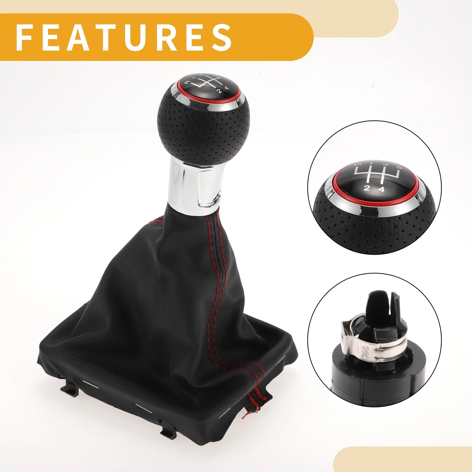 5 Speed Gear Shifter Knob with Cover for Audi A3 (2008–2013)