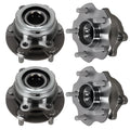Set of 4 Front Rear Wheel Bearing Hubs for Nissan Pathfinder (2013–2020) Infiniti QX60