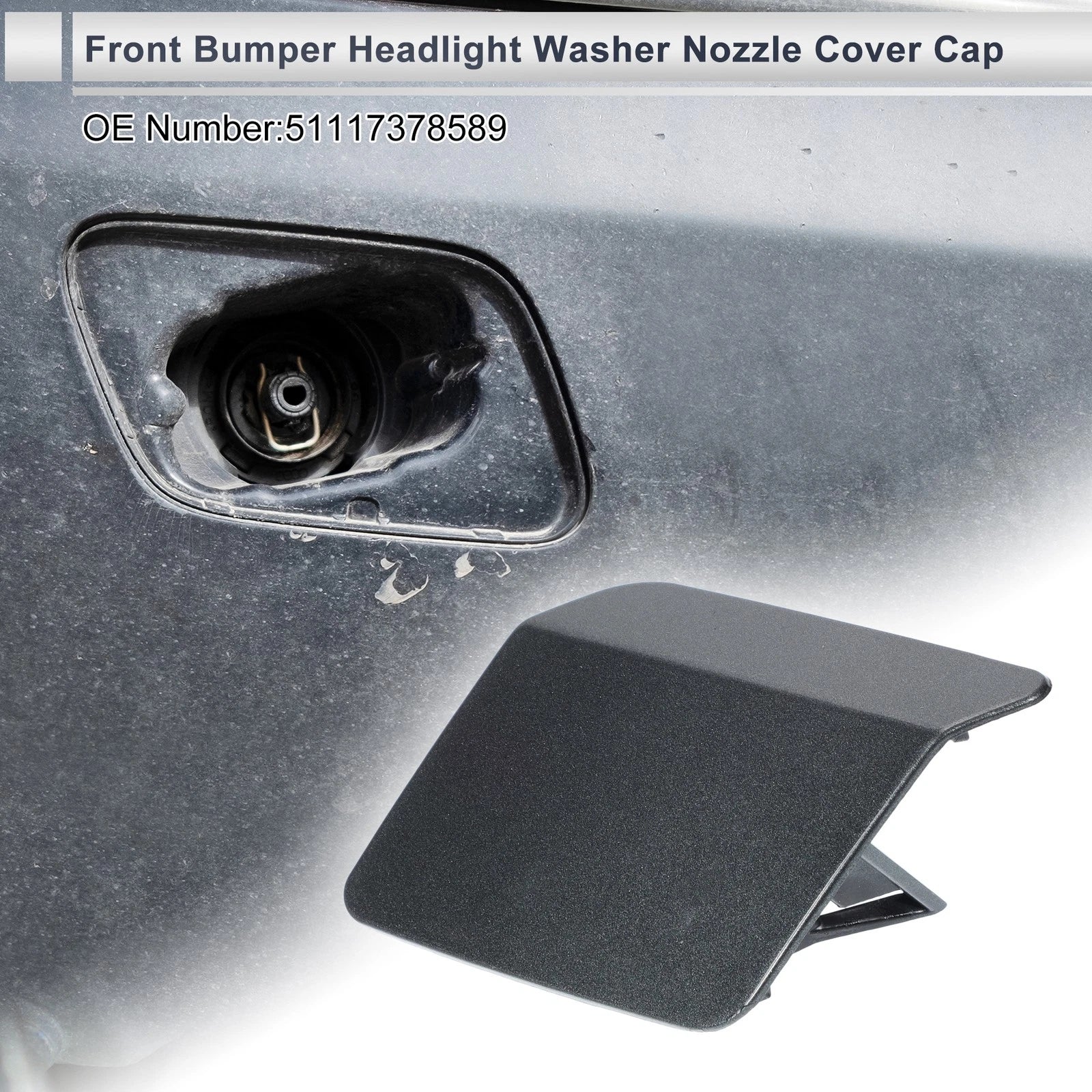 Bumper Headlight Washer Nozzle Cover Cap for BMW X5 F15 (2014–2018)