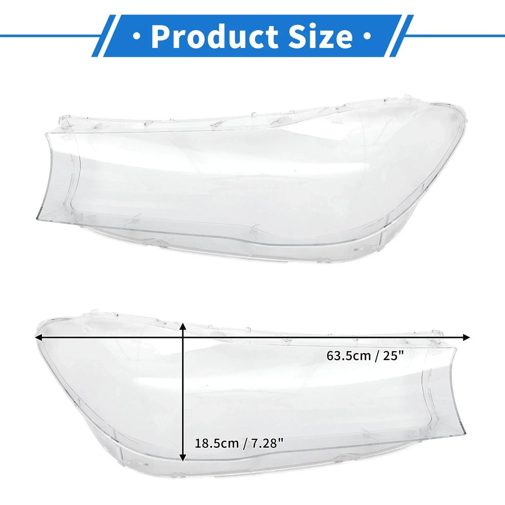1 x Pair Front Left Right Headlight Lens Cover for BMW 740i