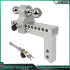 2" Receiver Dual Ball Mount for Adjustable Trailer Hitch (10" Drop/Rise)