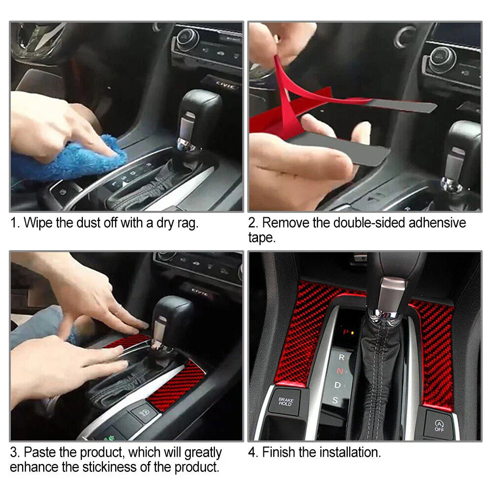 Carbon Fiber Gear Shift Trim Cover for Cadillac CTS (2008-2013)