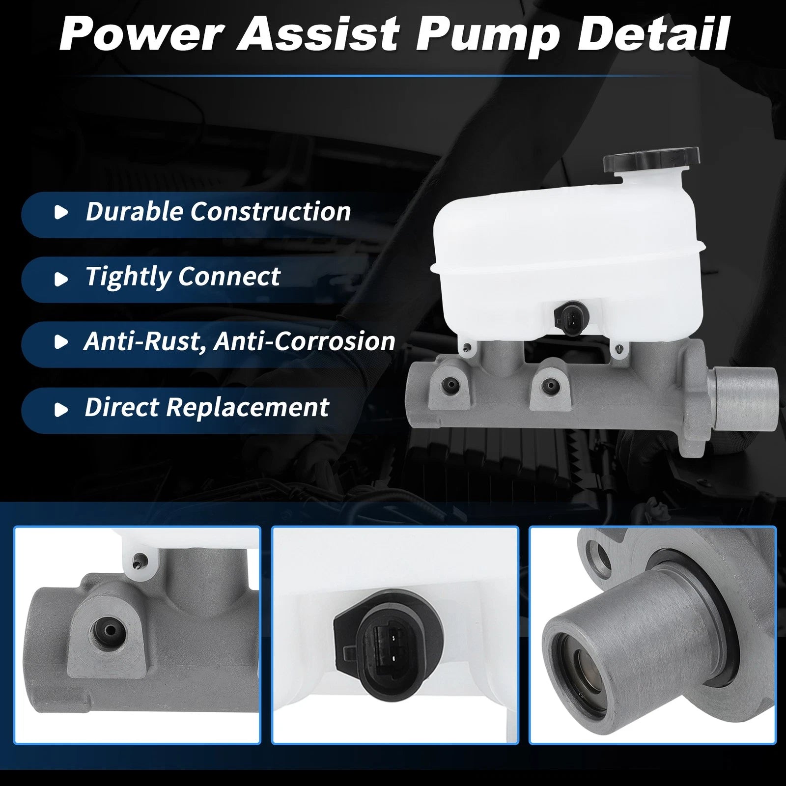 Brake Master Cylinder with Reservoir for Chevy Silverado 1500 (No.M630325)