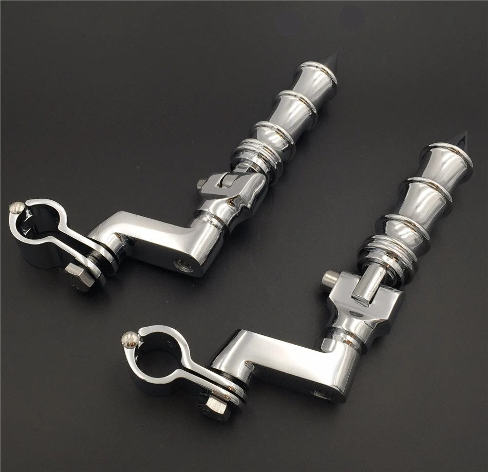 Chrome Foot Peg Clamp for Honda GoldWing VTX1300 Shadow Valkyrie (1")