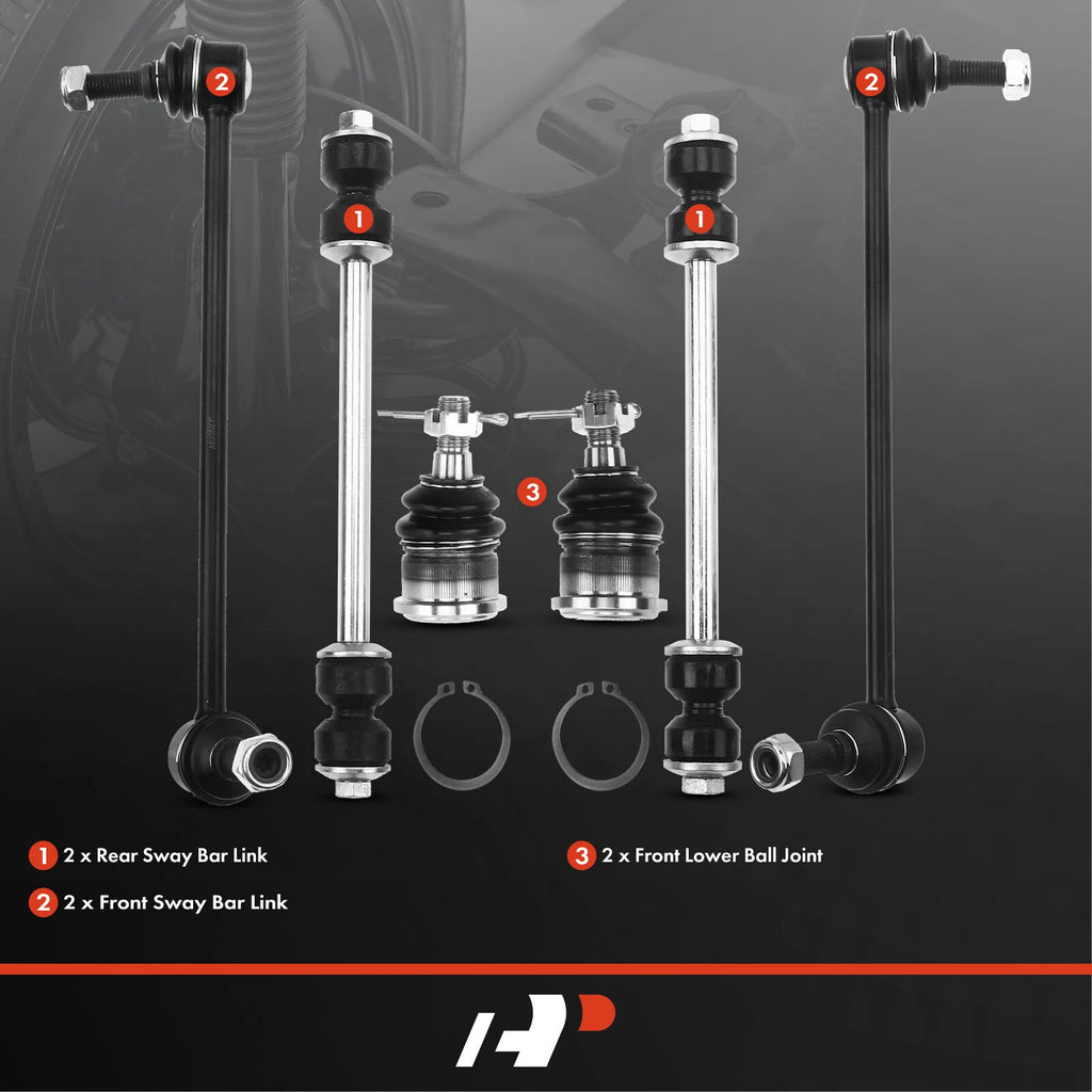 6x Stabilizer Bar Link Ball Joint for Ford Taurus Mercury (1996-2007)