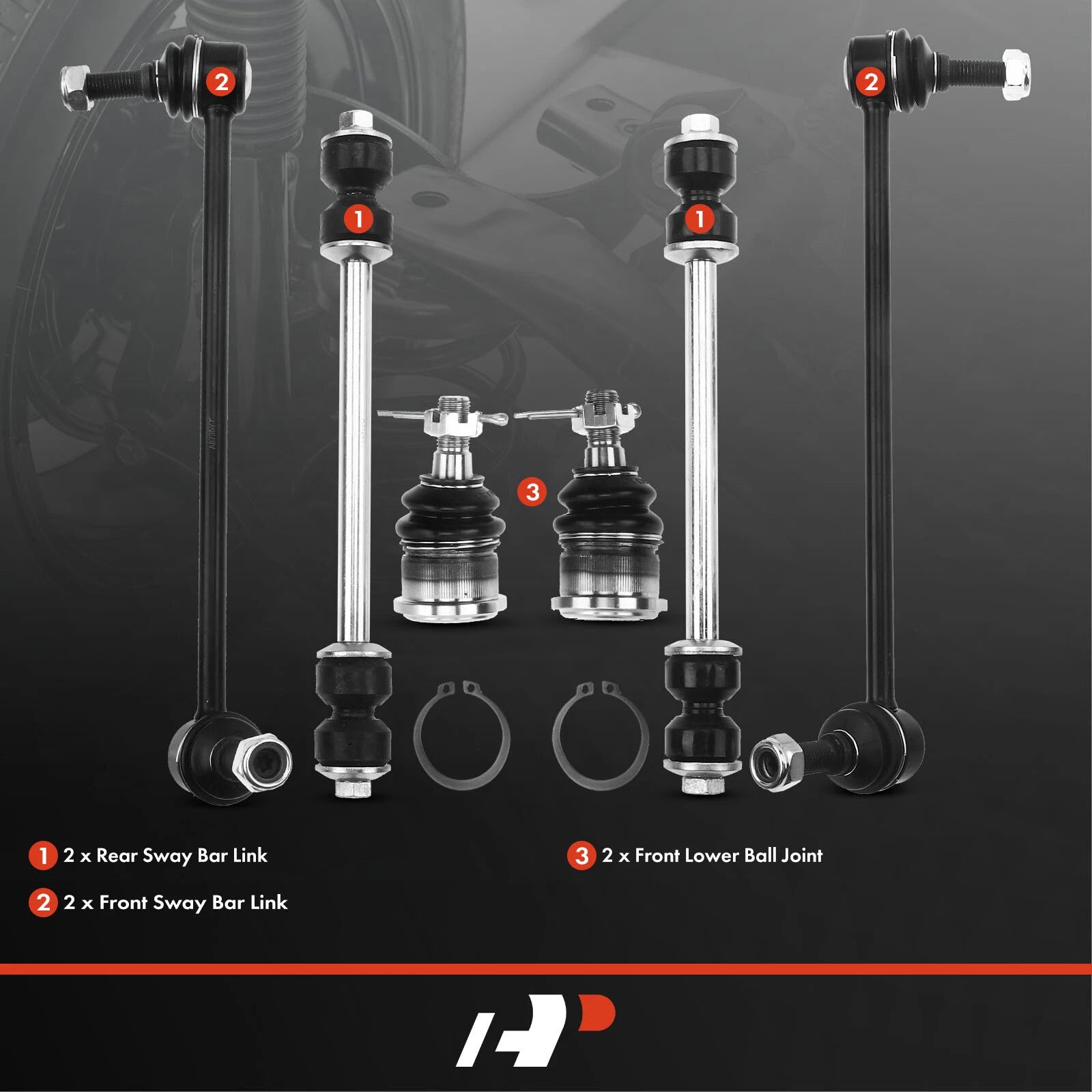 6x Stabilizer Bar Link Ball Joint for Ford Taurus Mercury (1996-2007)