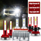 6000K Combo LED Headlight High Low Beam Fog Light Bulb for Kia Sorento (2016–2019)