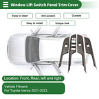 Window Lift Switch Panel Trim Cover for Toyota Venza (2021–2023) Peach Wood Grain
