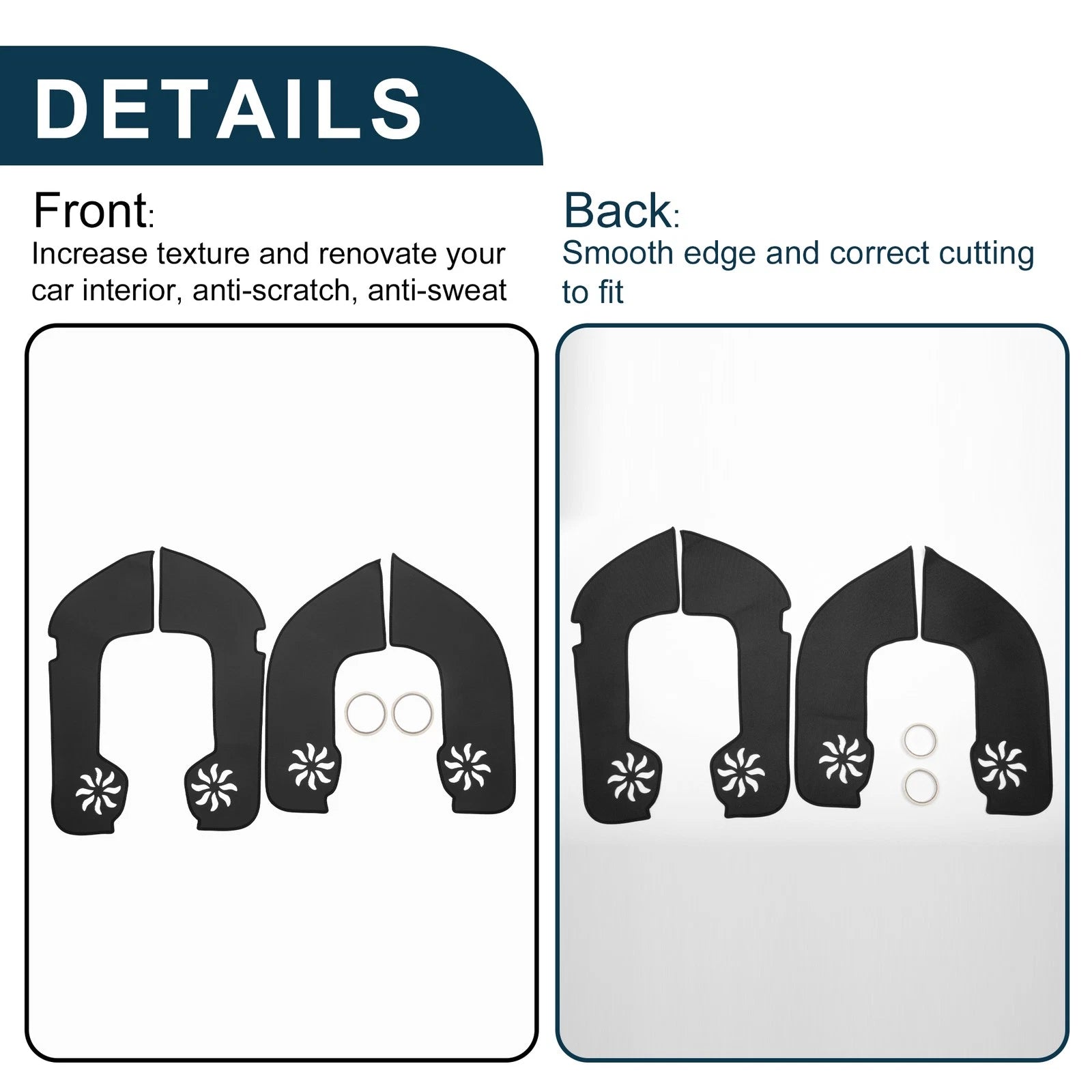 Set of 1 Car Door Leather Anti Kick Pad Sticker for Mercedes-Benz GLB (2020–2025)