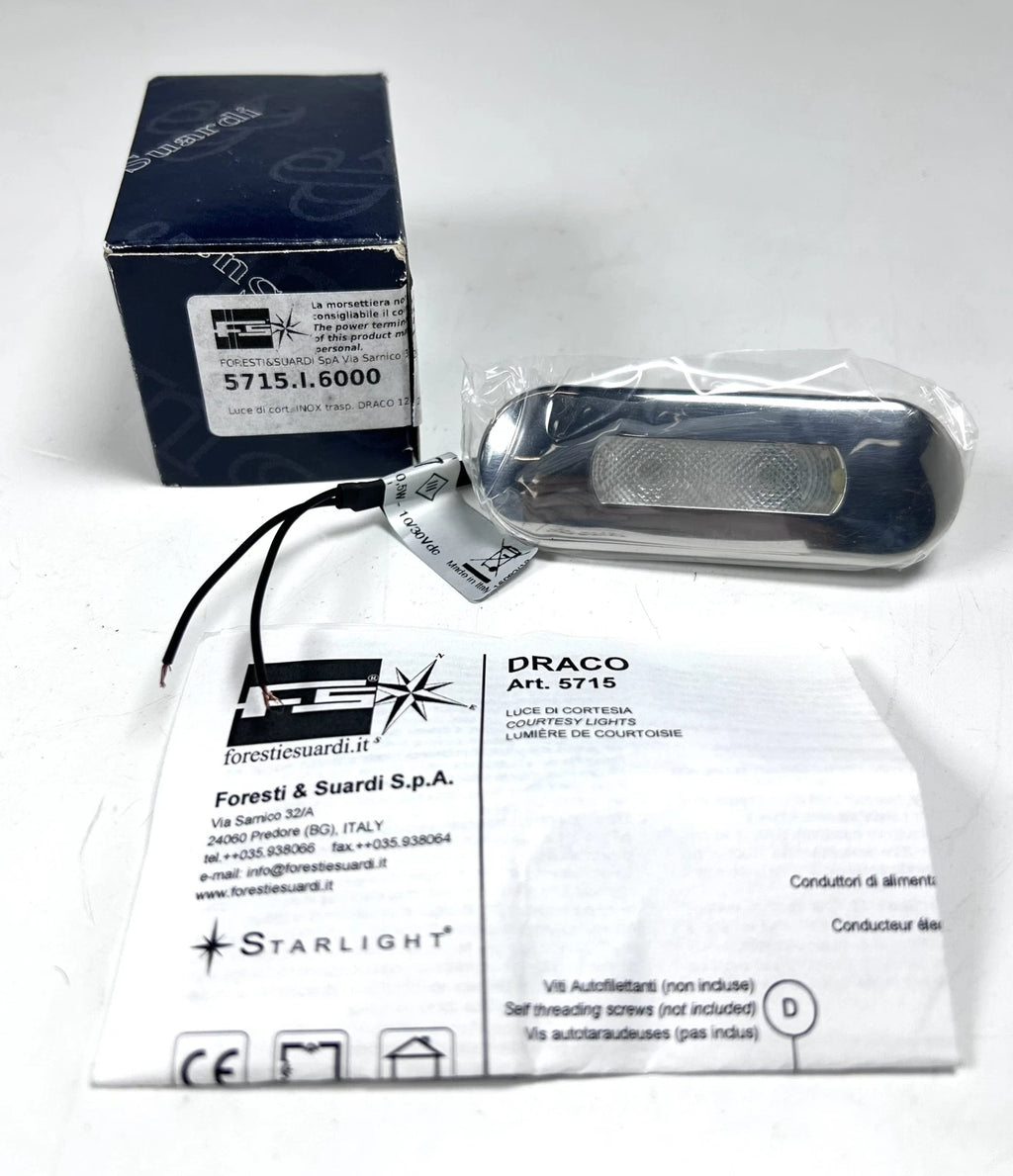Chrome 6000K LED Light 5W for Foresti & Suardi 5715 (10–30V)