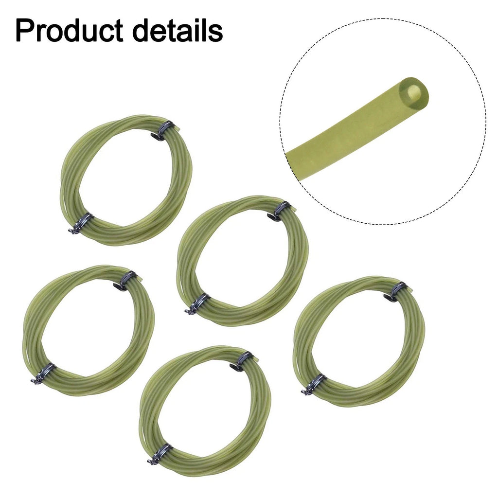 5X Carp Fishing Rig Tubing 2m Hook Line Sleeve Accessories for Anglers