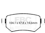 Rear Brake Pad Set for Mazda 6 (2016–2018) HB429GW