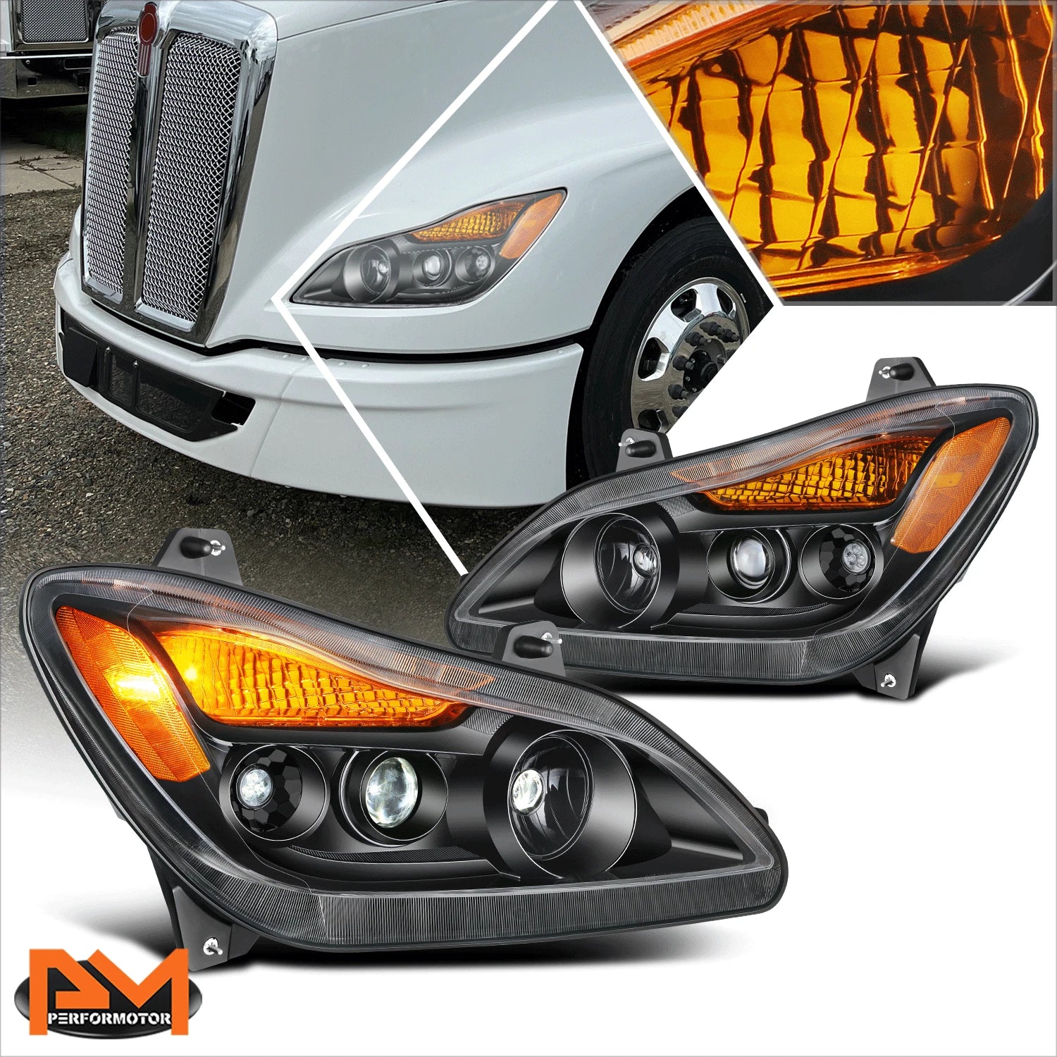 Full LED Projector Headlights for Kenworth T680 (2022–2025)