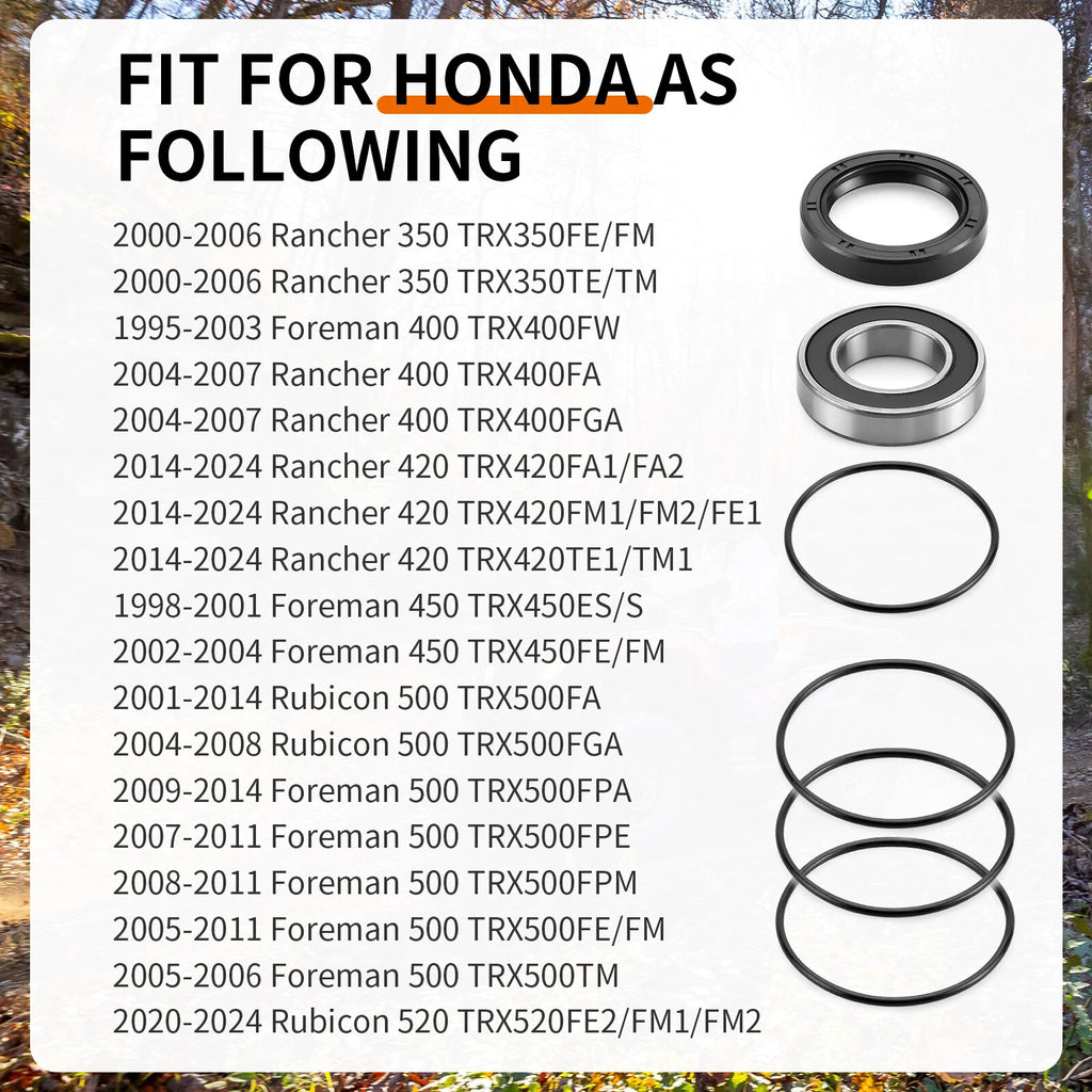 Rear Left Axle Wheel Bearing & Seal for Honda Foreman TRX450FE/FM/ES/S (1998–2004)