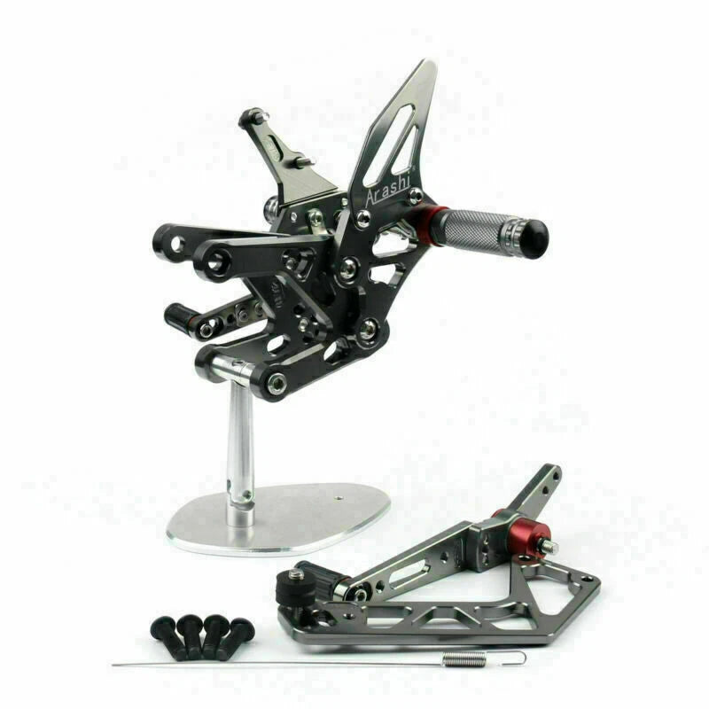 CNC Racing Rearset Footrest Pegs for Yamaha YZF R1 (2015) - Gray T9