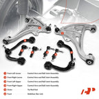 Set of 8 Front Control Arms with Ball Joints for Ford F-150