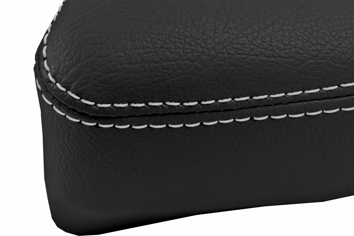 Leather Console Lid Cover for Subaru BRZ Scion GRS Toyota (2013–2020) White Stitch