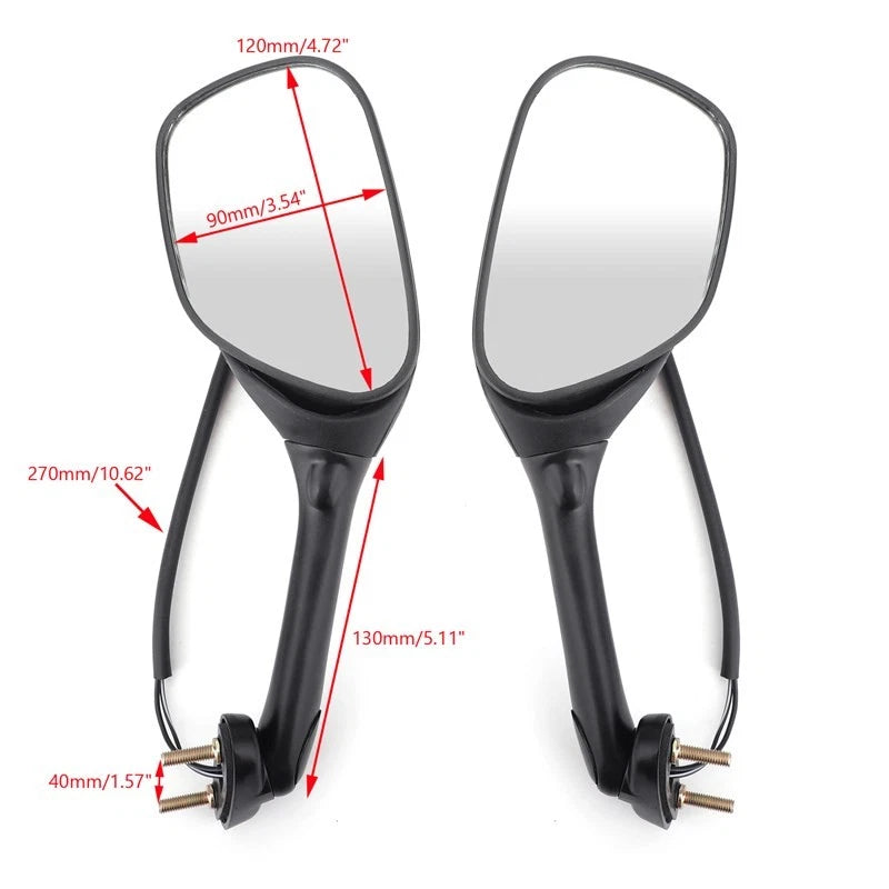 Rearview Mirrors w/Turn Signals for Suzuki GSXR600 GSX-R750 GSXR1000 (2002–2015)