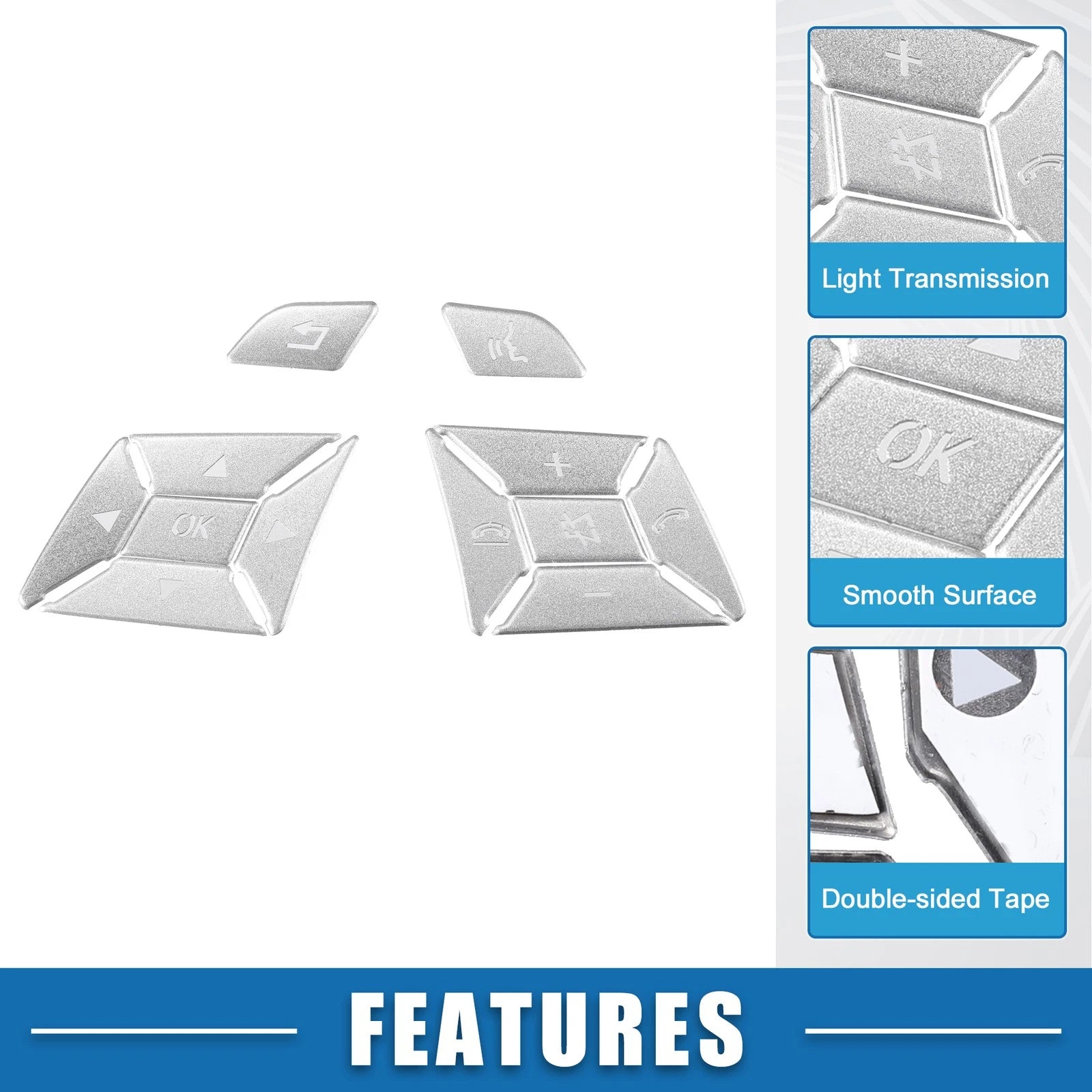 Set of 12 Steering Wheel Button Stickers for Mercedes Benz 