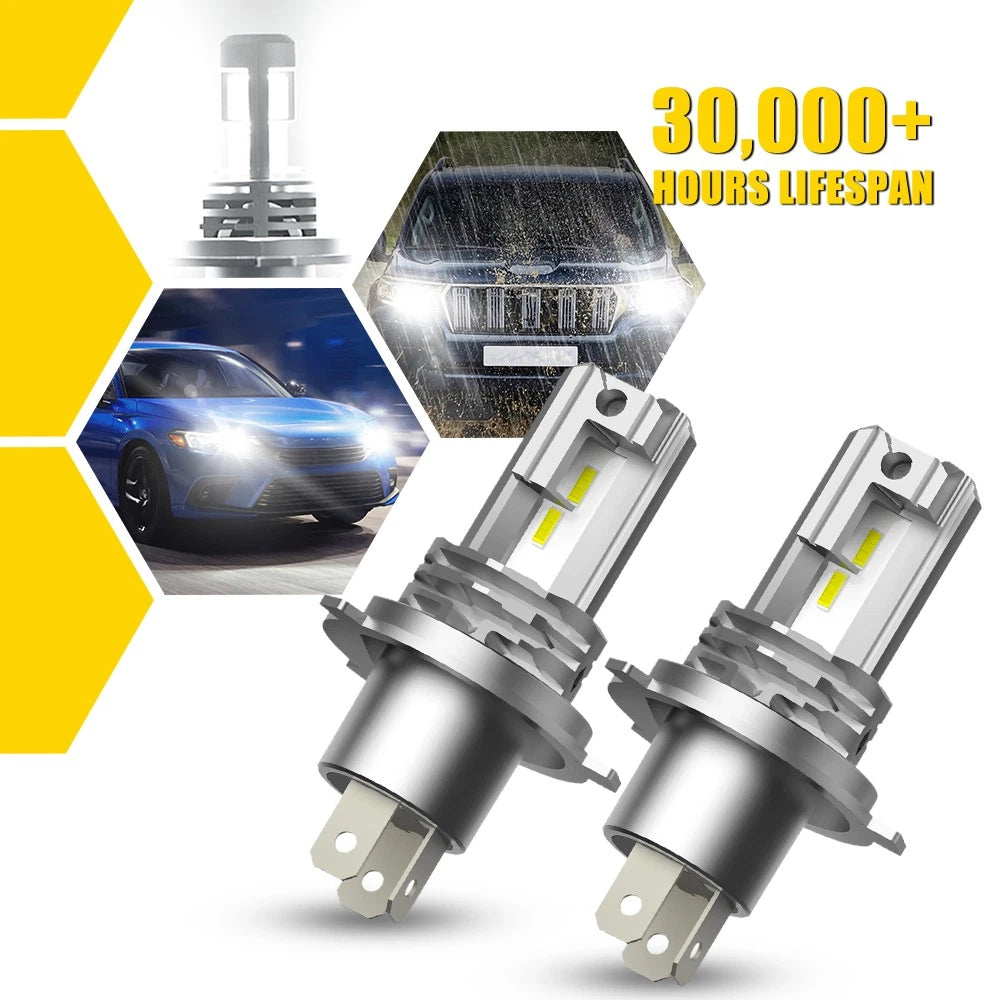 2X H4 9003 LED Headlight Bulb Kit for AUXITO (6500K)