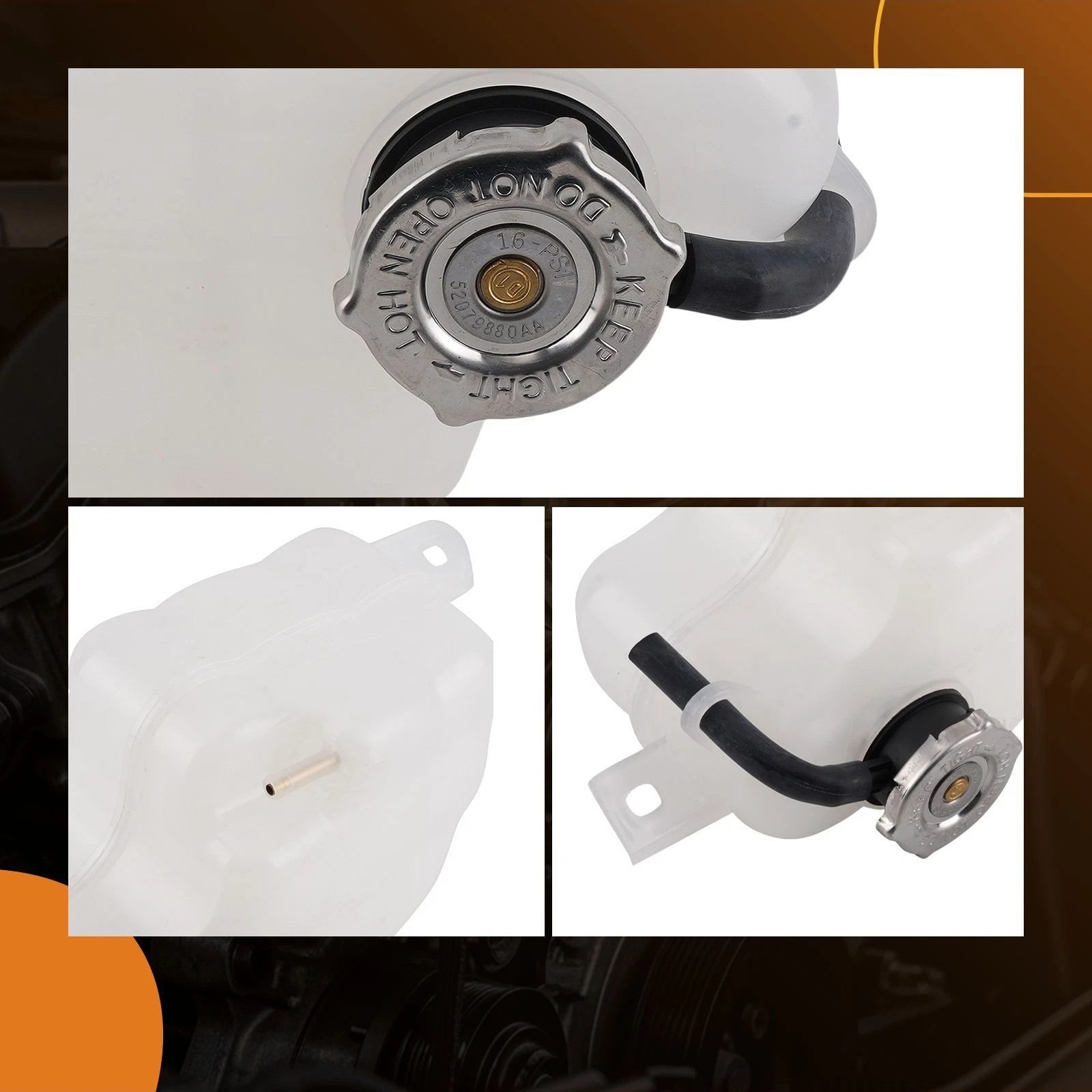 Coolant Bottle Tank for Dodge Journey (2009–2019) FRT1308C603-453 w/ Cap