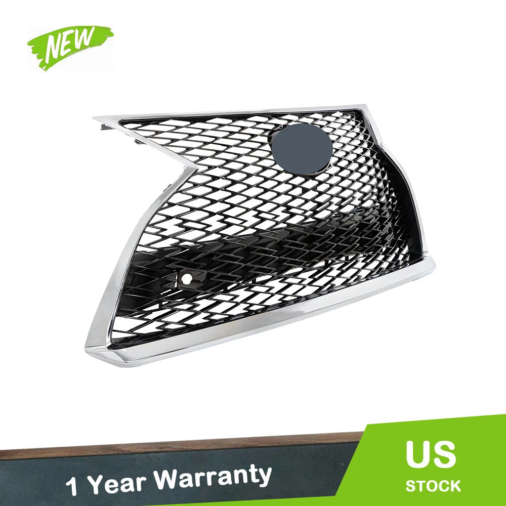 Front Upper Grille Assembly for Lexus RX350 RX450h (2020–2022) Chrome Black
