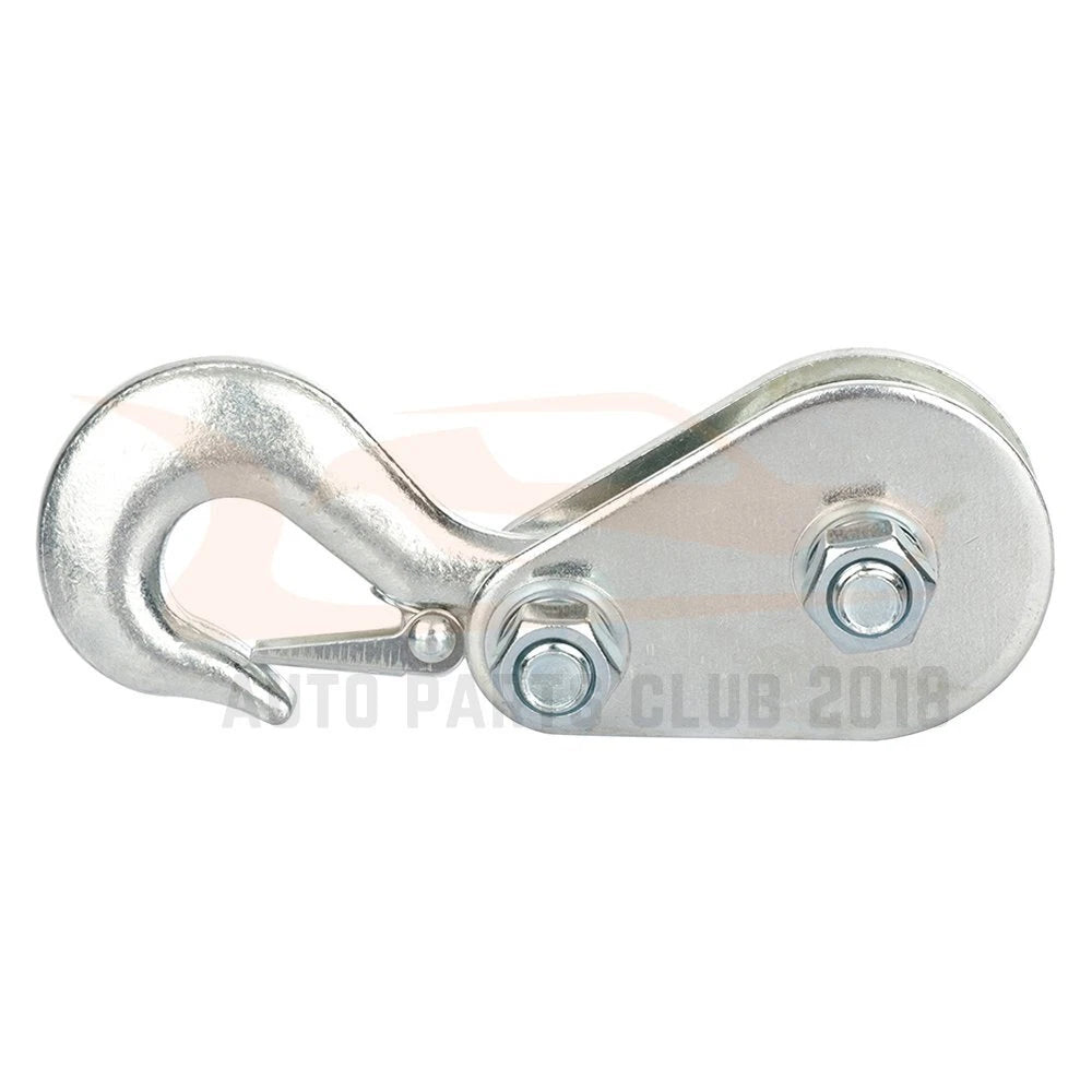 1X 2 Ton Snatch Block with Hook for Automotive Recovery