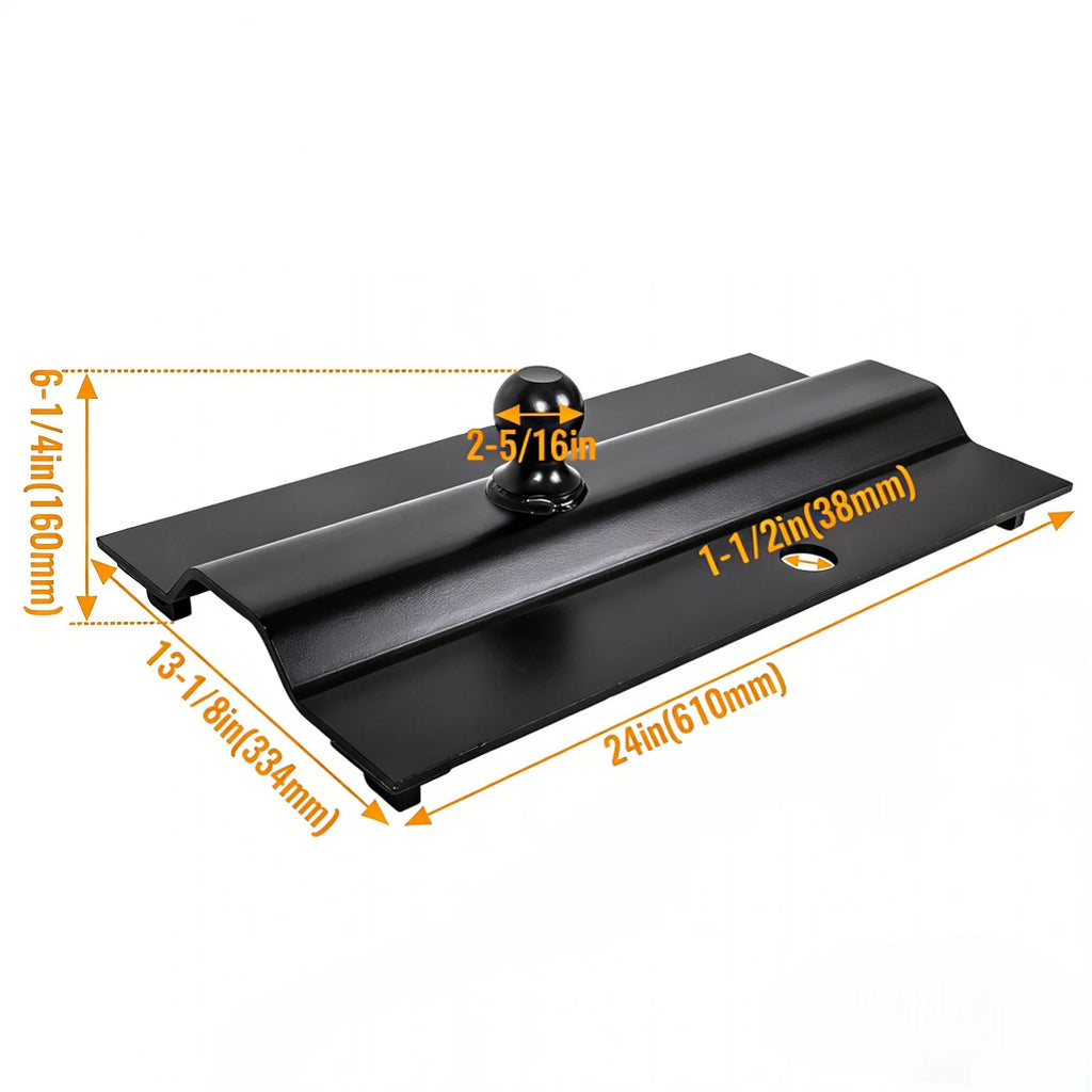 5th Wheel Rail Gooseneck Hitch Bent Plate for Universal (25000lbs, #31368)