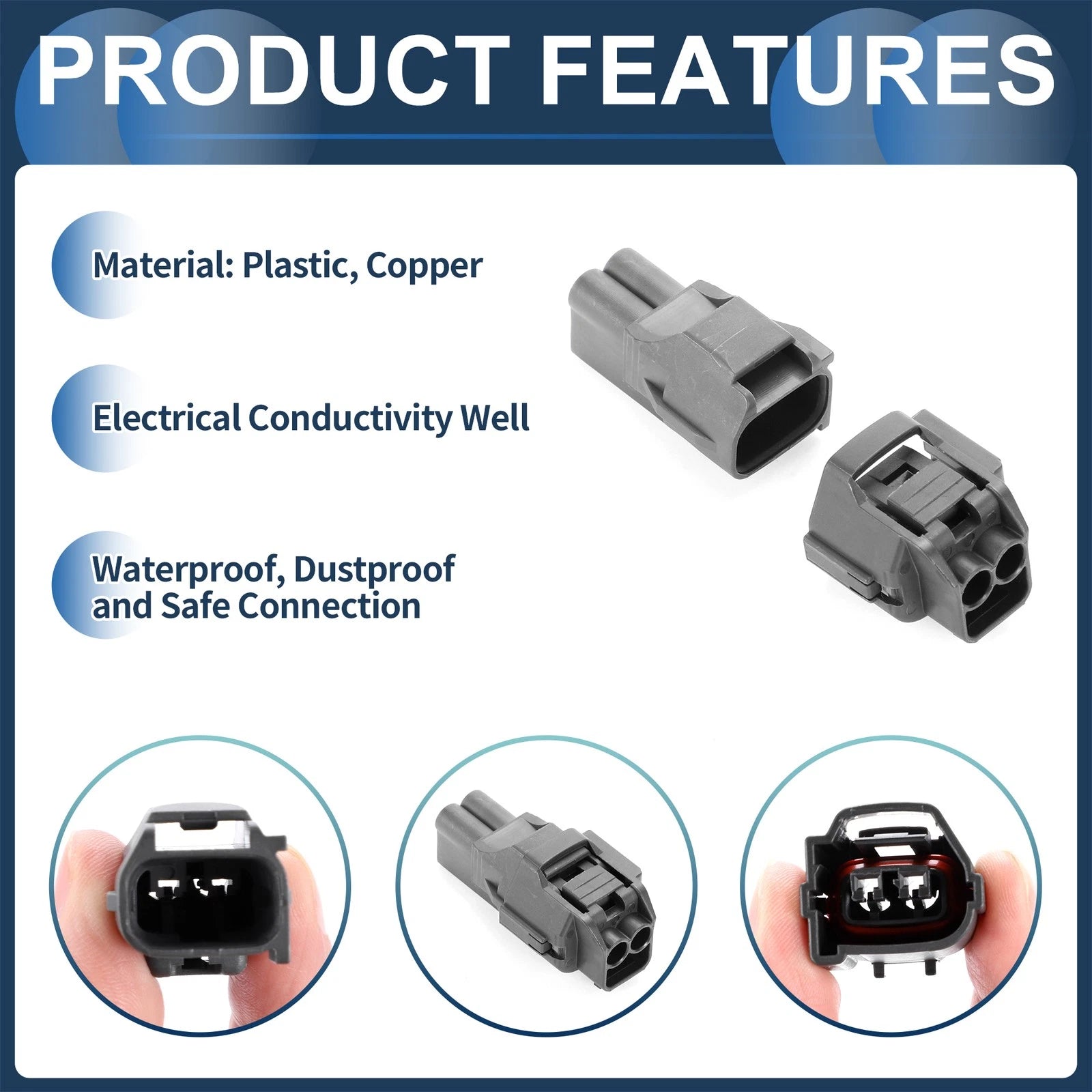 2 Pin Front Fog Light Assembly Connector Plug for Chevrolet 