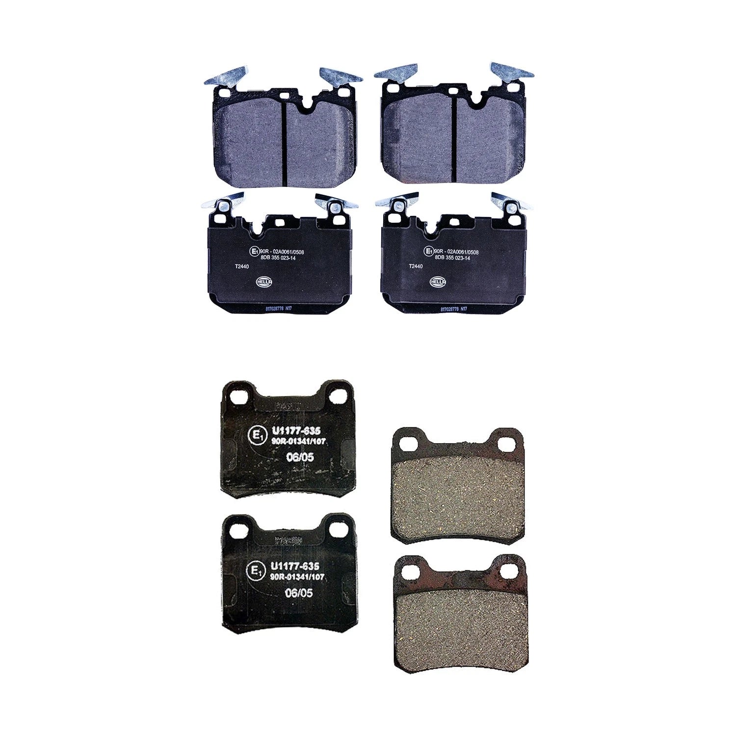 Hella Disc Brake Pads Kit for Benz W201 190E W124 300E (1982–1993)