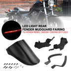 LED Rear Fender Mudguard Fairing for Honda Rebel CMX 300 500 (2017–2025)