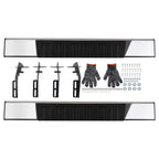 Set of 2 6" Wide Running Board Steps for Dodge Ram 1500 (2009–2018) Black Aluminum
