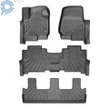 Set of 4 TPE 3D Floor Mats for Ford Expedition/Max 8-Seat (2018–2024)