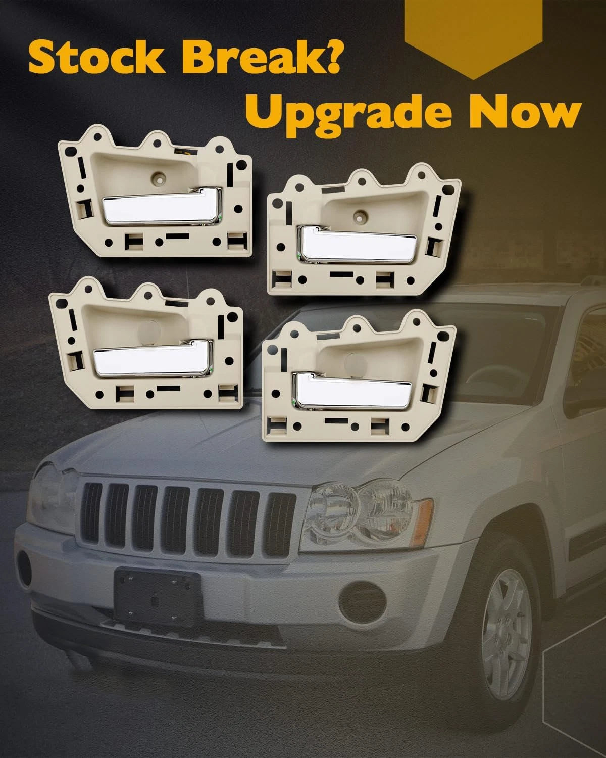 Set of 4 Interior Door Handles for Jeep Grand Cherokee (2005–2010)